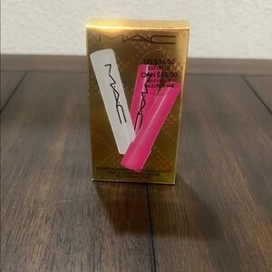 MAC Lipstick Duo squirting plumping gloss clear and amped new